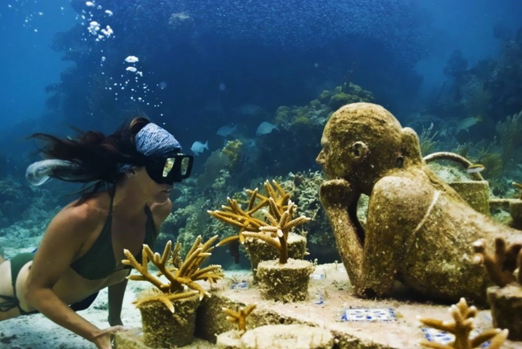 underwater museum in Cancun Mexico