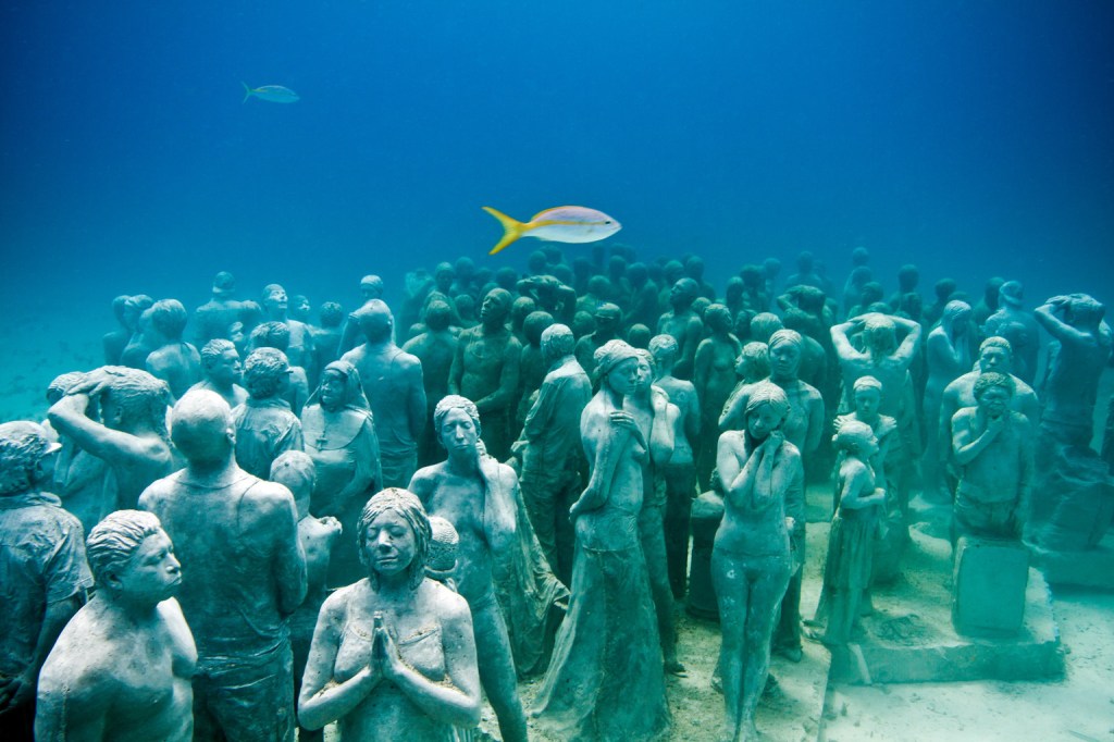 Underwater museum in Cancun sculptures